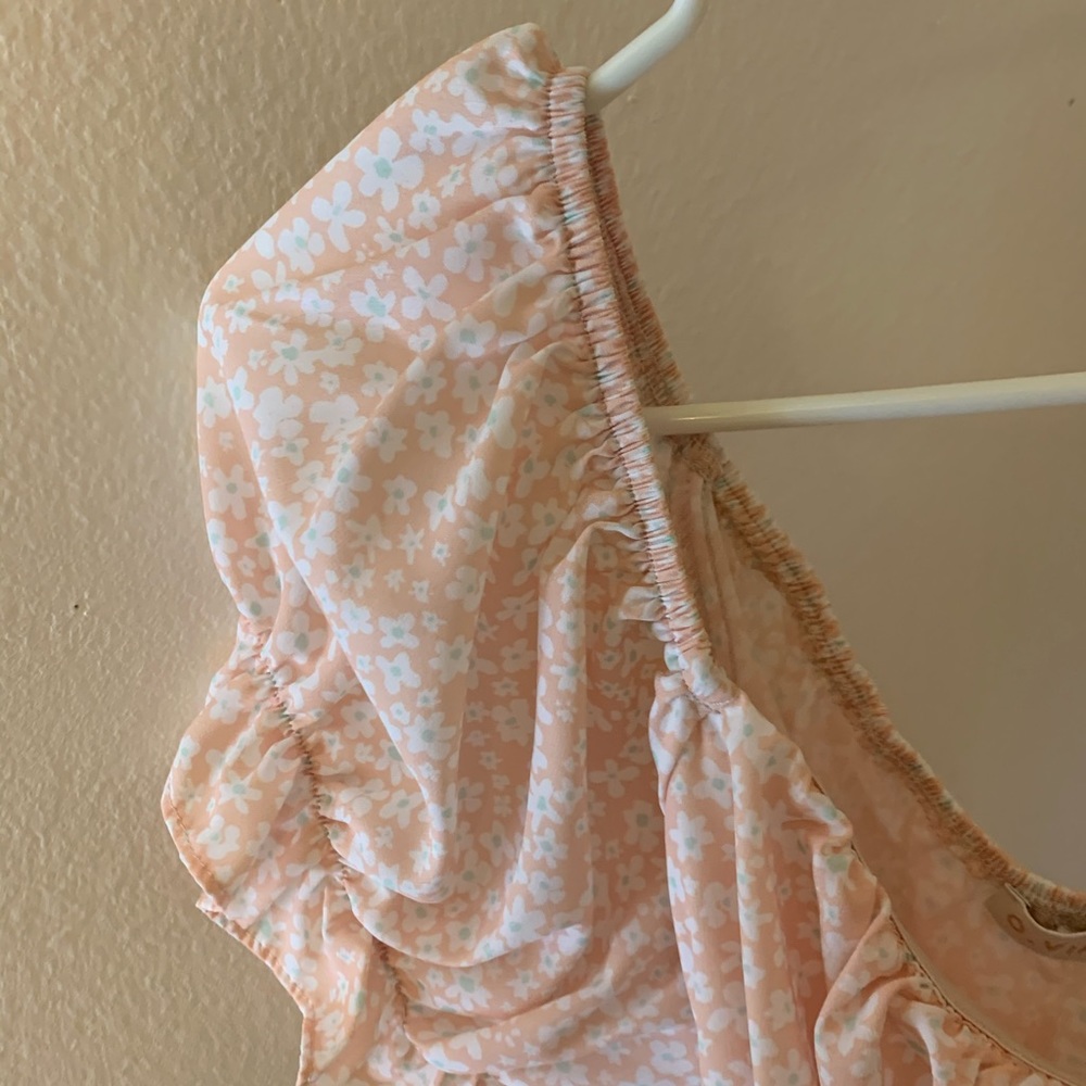 Peach floral top